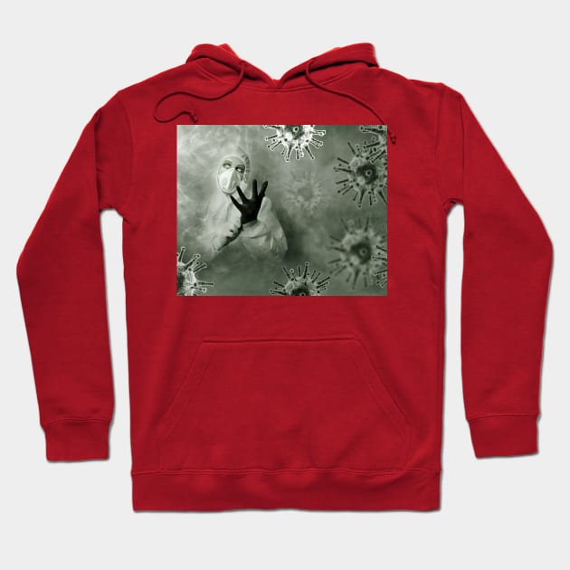 Be careful corona pandemic alert. hygiene covid19 coronavirus. Hoodie by Modern Art